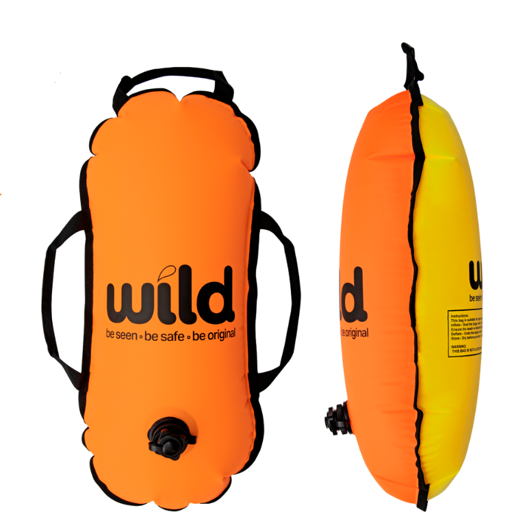 Dippy Wild Swimming Tow Float in Orange & Yellow – Outdoor Swimmer Shop