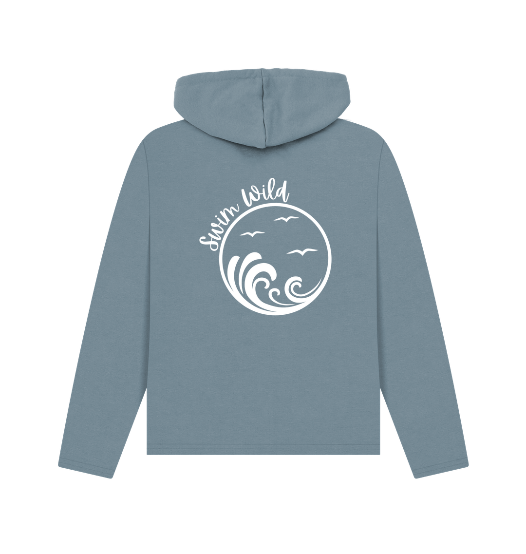 Stone Blue Printed Hoody