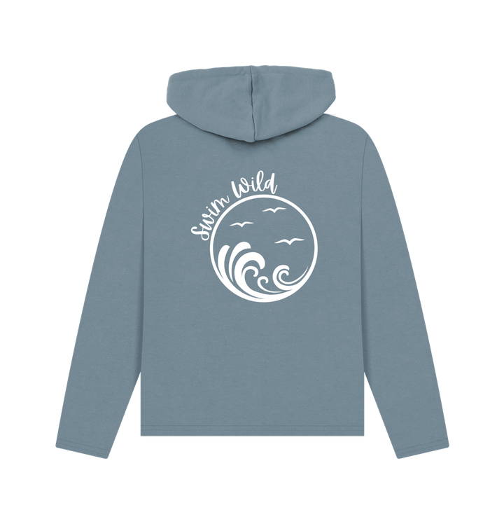Stone Blue Printed Hoody