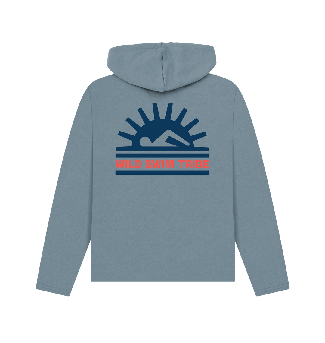 Stone Blue Printed Hoody