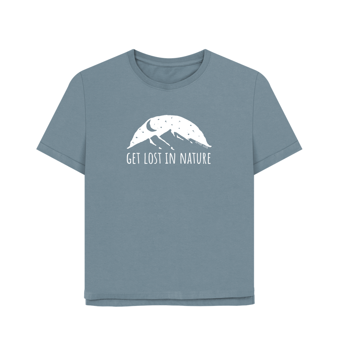 Stone Blue Printed T-shirt