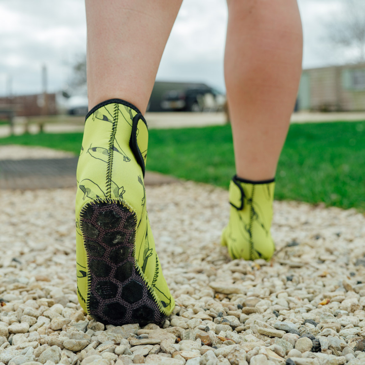 EasyOff™ Swimming Socks in Yellow Neon with Kevlar Soles