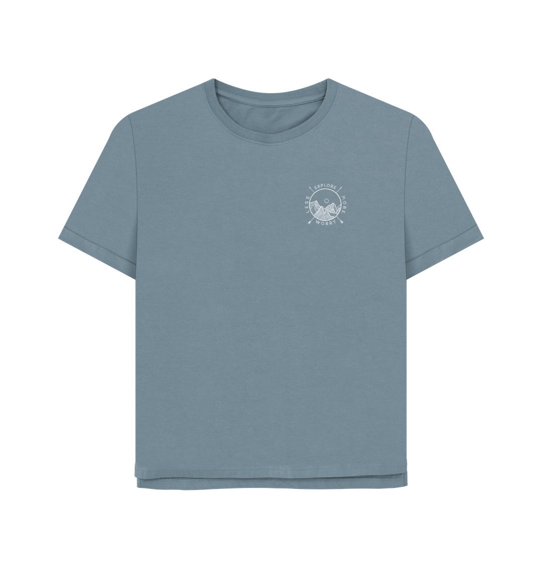 Stone Blue Printed T-shirt