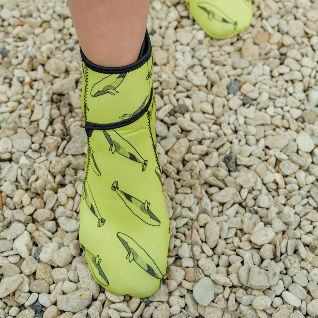 EasyOff™ Swimming Socks in Yellow Neon with Kevlar Soles