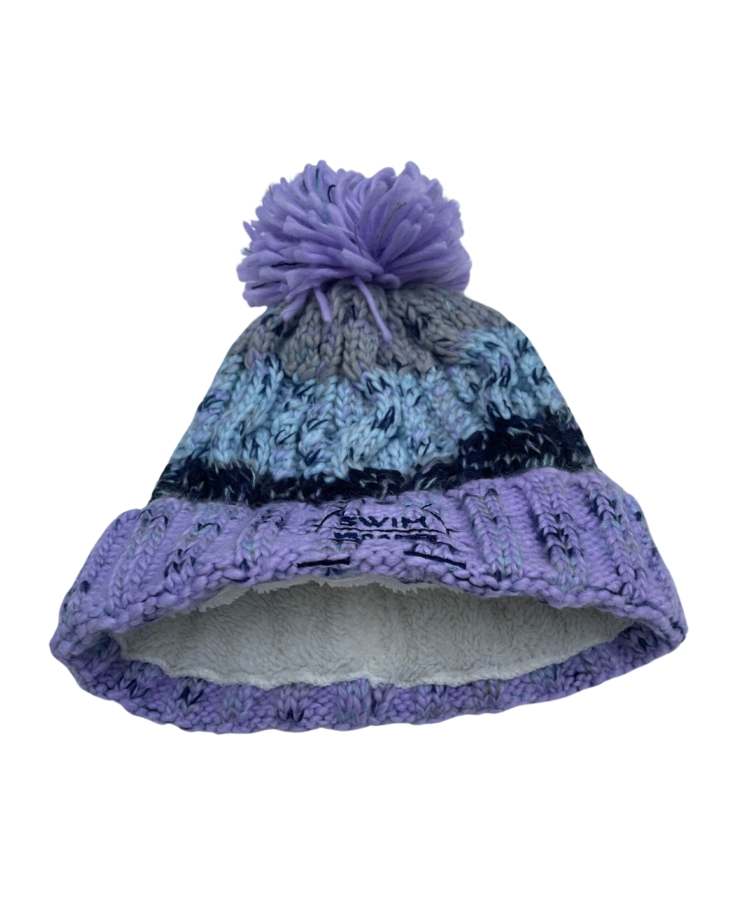 Swim Wild & Free Branded Bobble Hat Lavender Mist