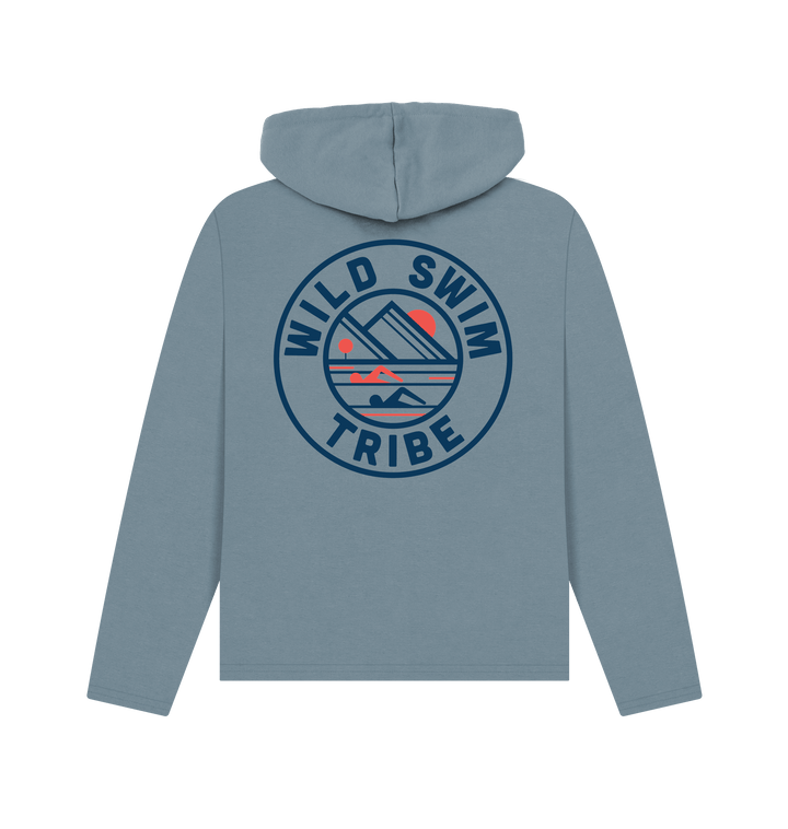 Stone Blue Printed Hoody