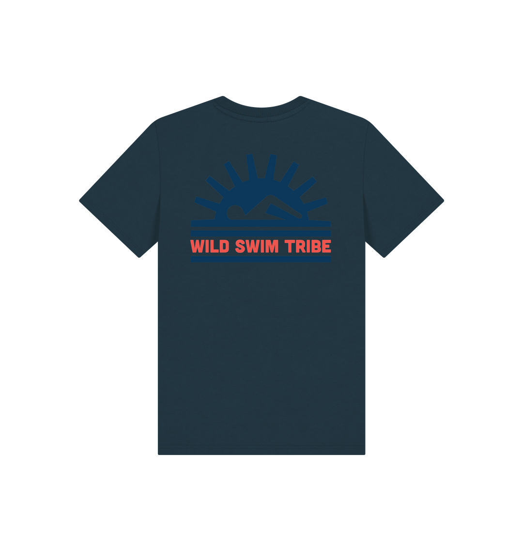 Denim Blue Printed Kids T-Shirt