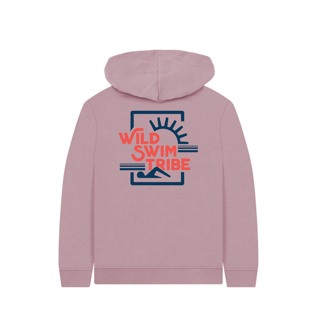 Mauve Printed Kids Hoodie