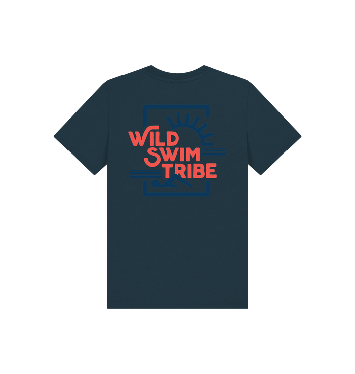 Denim Blue Printed Kids T-Shirt