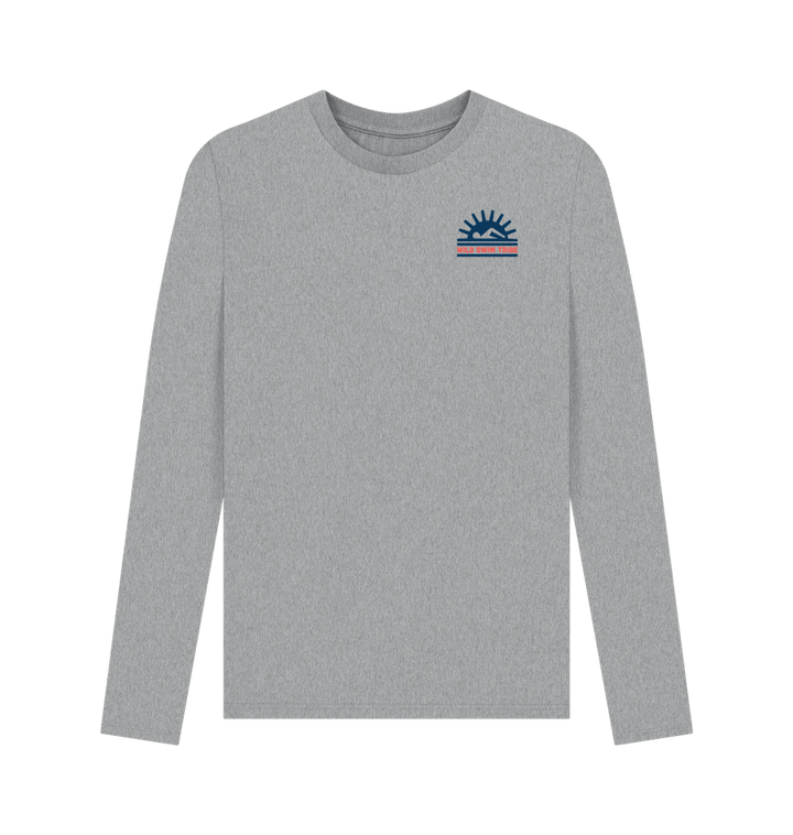 Athletic Grey Printed Long Sleeve T Shirt Front