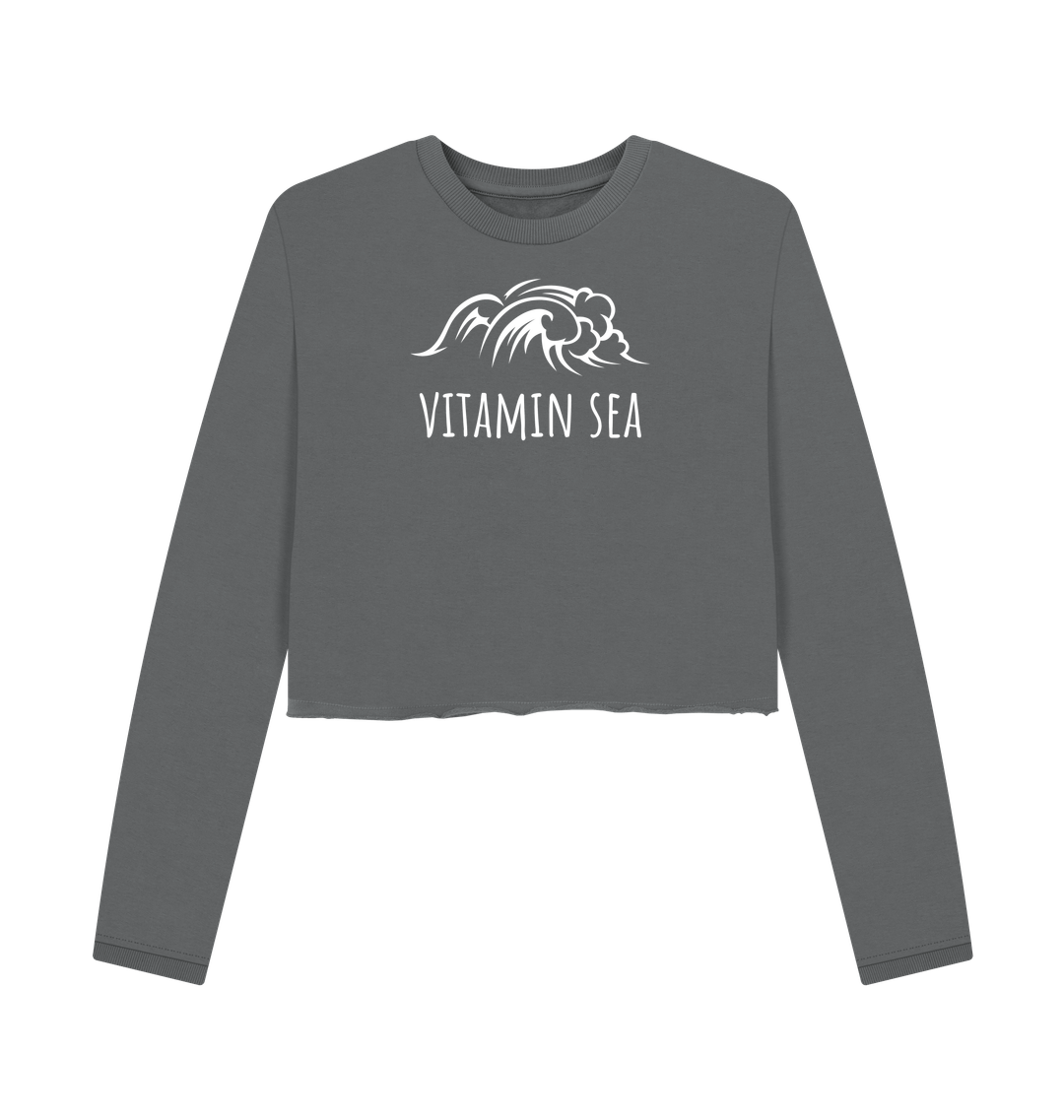 Slate Grey Printed Boxy Jumpers