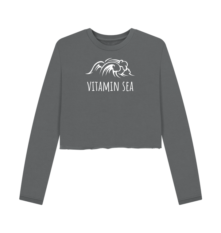 Slate Grey Printed Boxy Jumpers