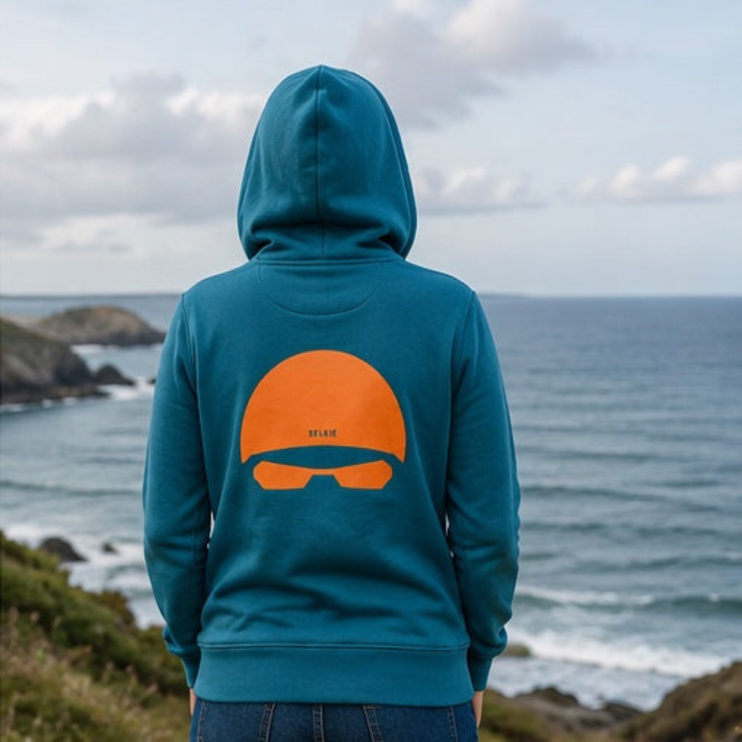 UNISEX ZIP-UP CAP &amp; GOOGLES HOODIE by SELKIE