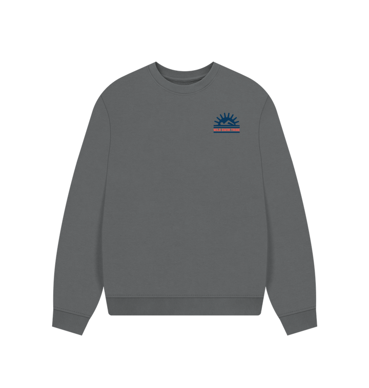 Slate Grey Printed Sweater Front