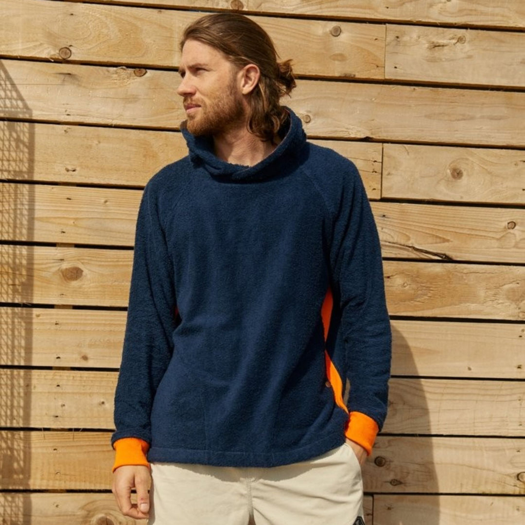 Hampstead Hoodie (Unisex) - Navy and Orange