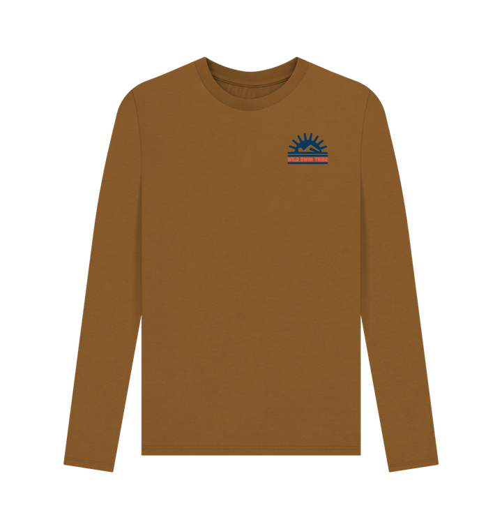 Brown Printed Long Sleeve T Shirt Front