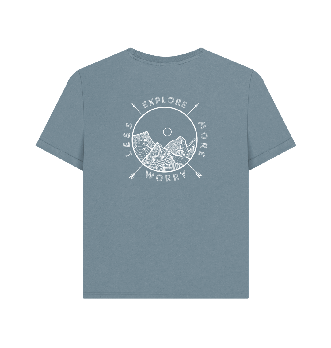 Stone Blue Printed T-shirt