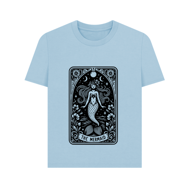 Milky Blue Printed T-shirt Front