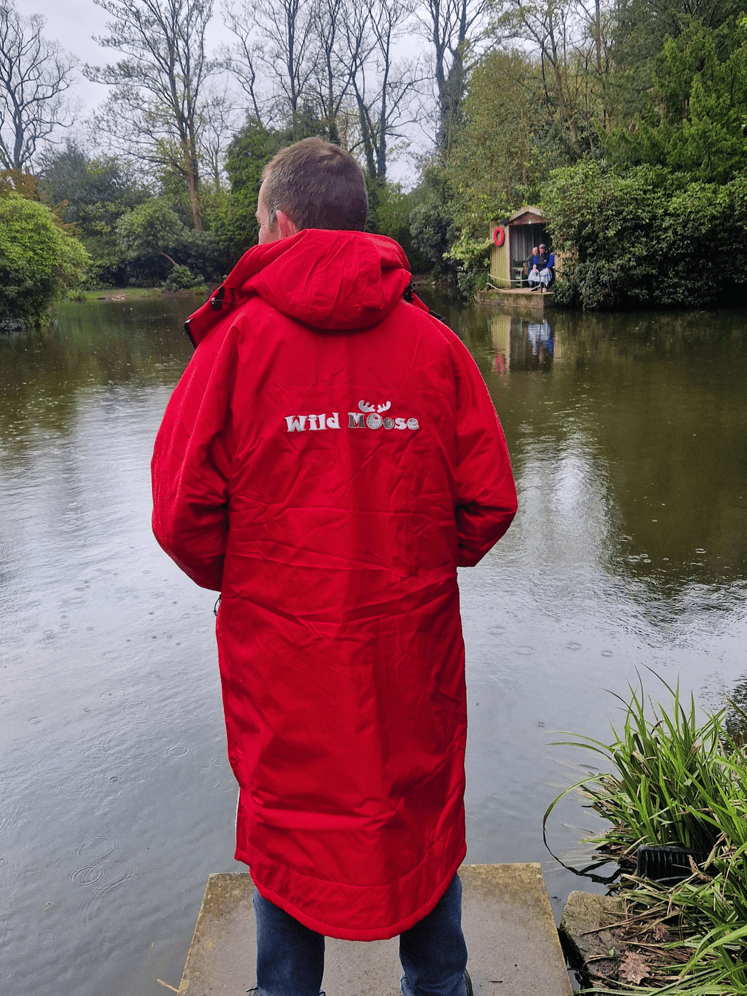 Radiant Moose Eco - long sleeve changing robe - red/pebble grey