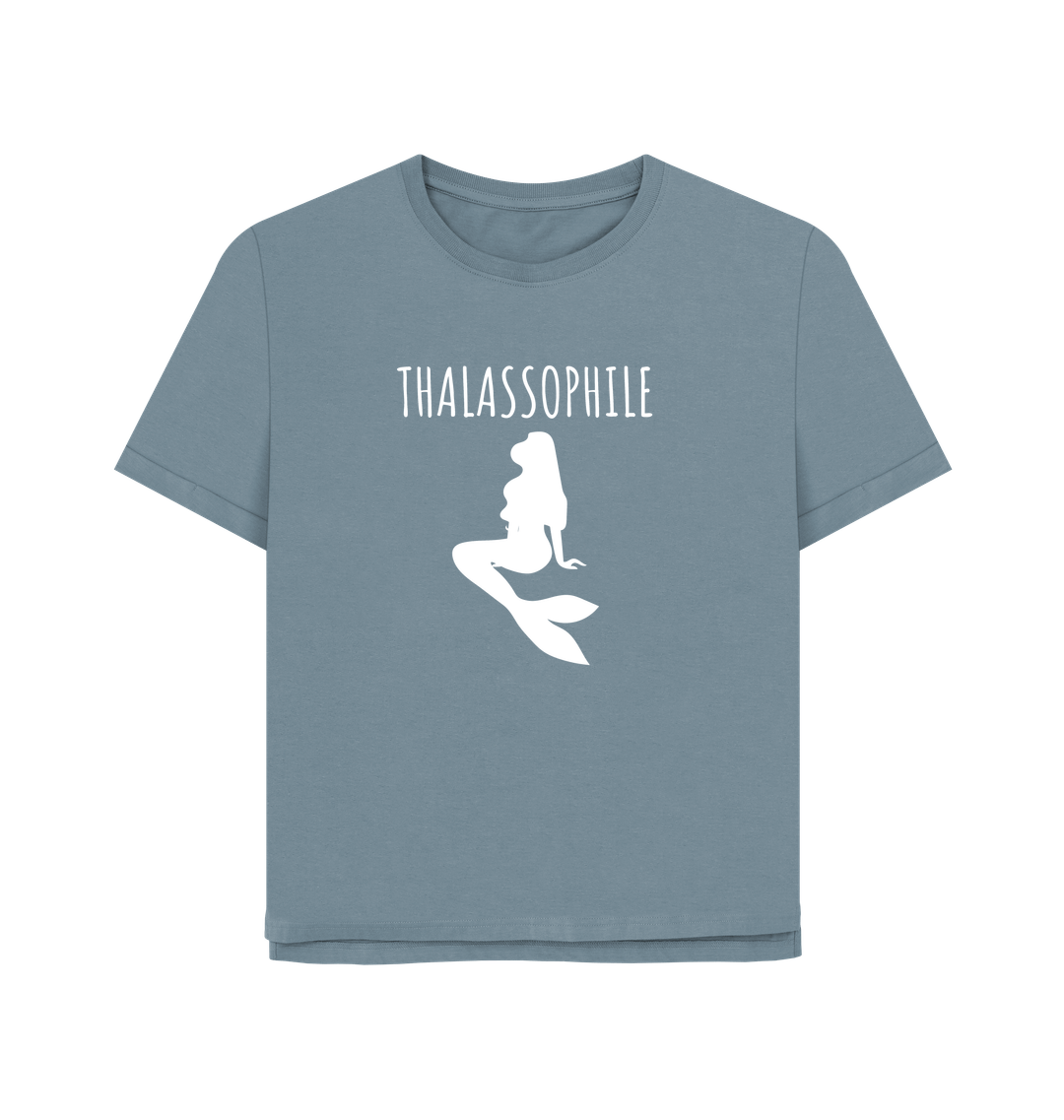 Stone Blue Printed T-shirt
