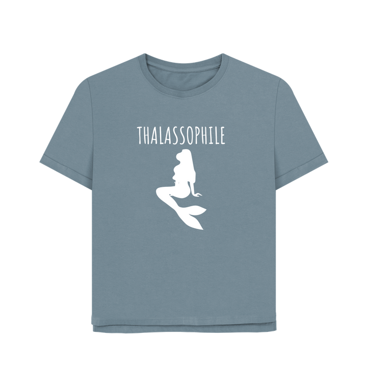 Stone Blue Printed T-shirt