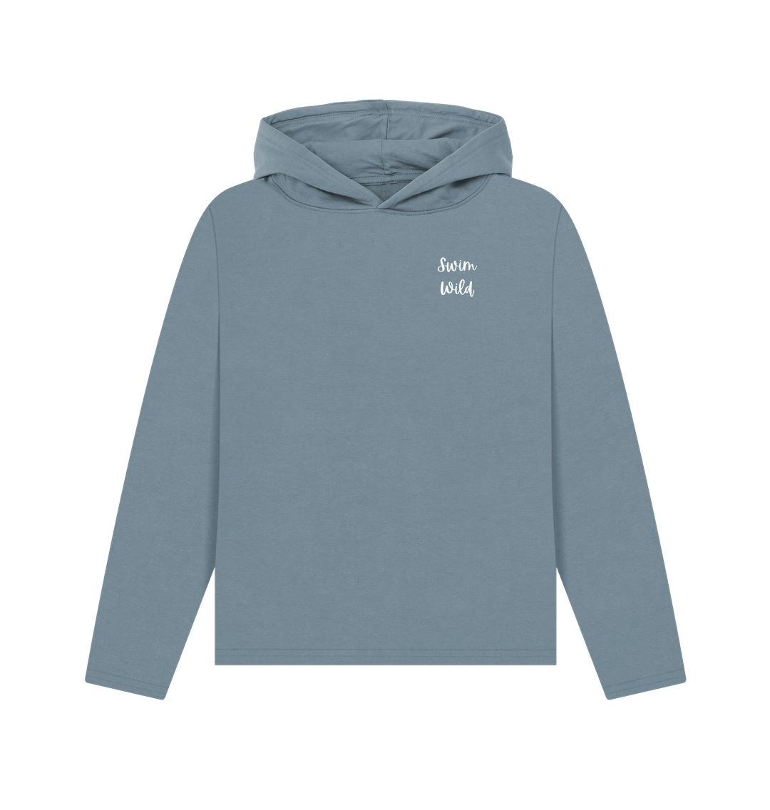 Stone Blue Printed Hoody