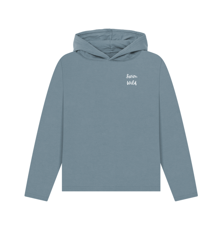 Stone Blue Printed Hoody