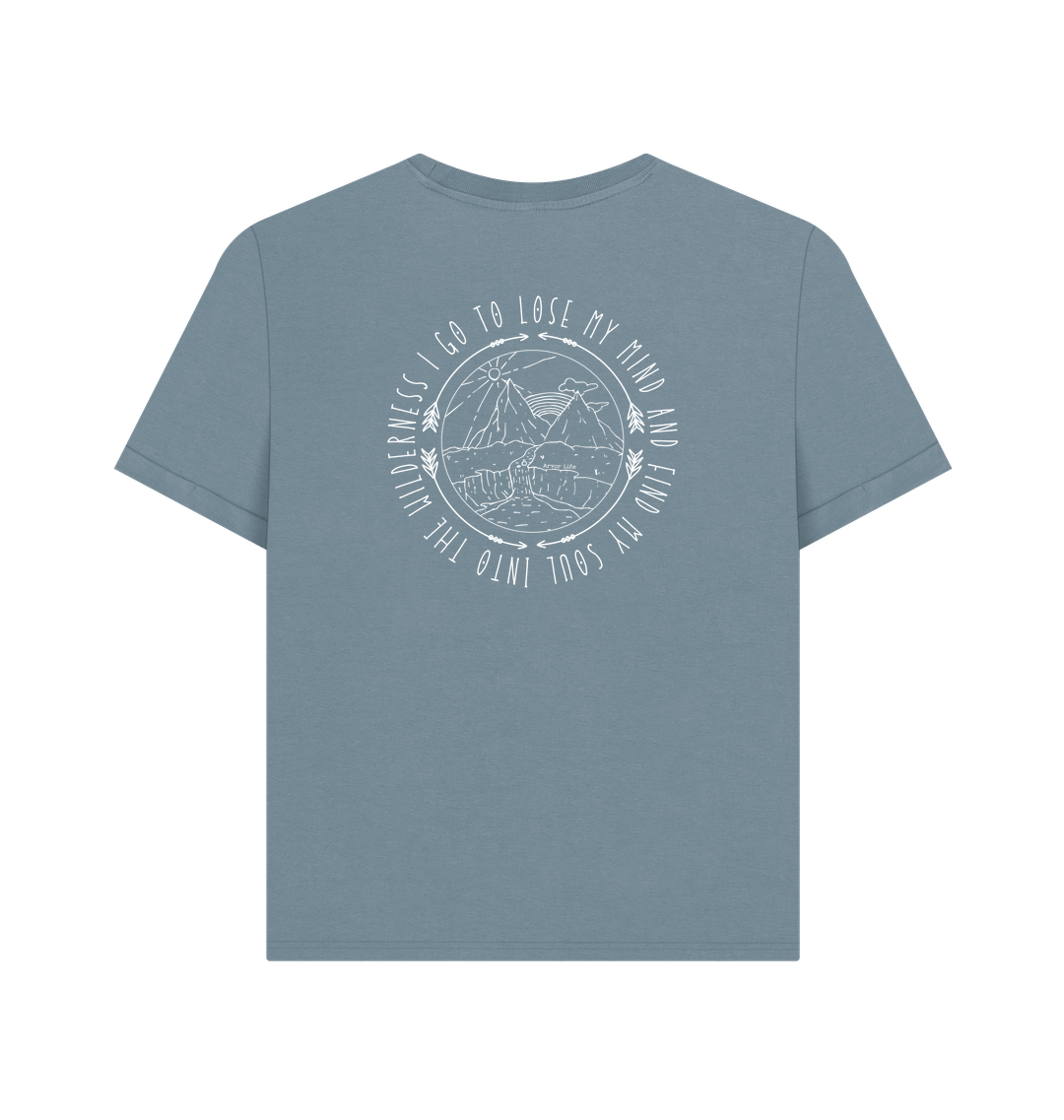 Stone Blue Printed T-shirt