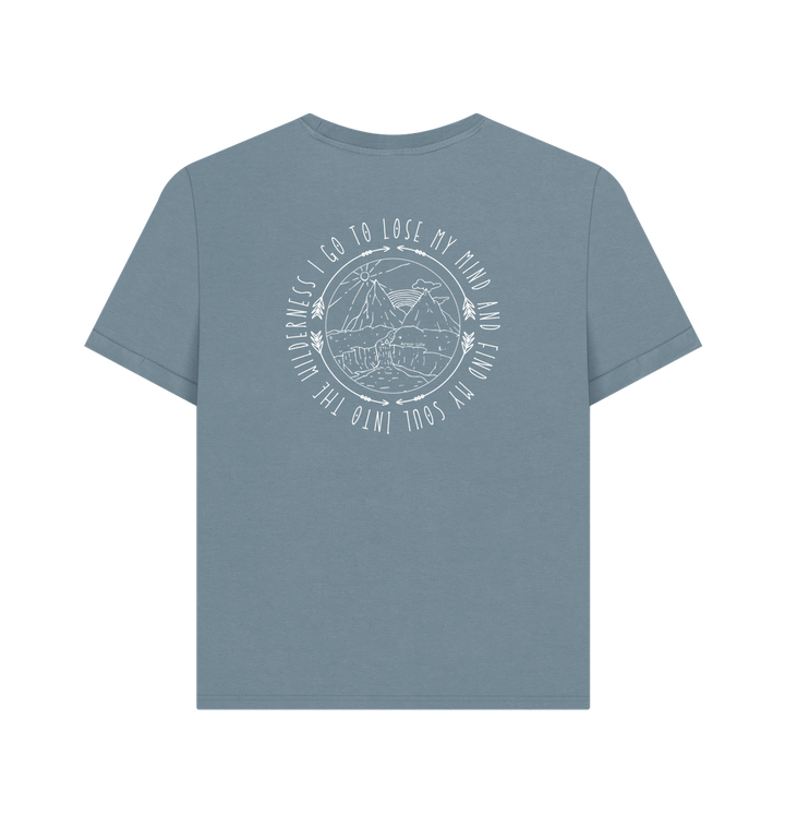 Stone Blue Printed T-shirt