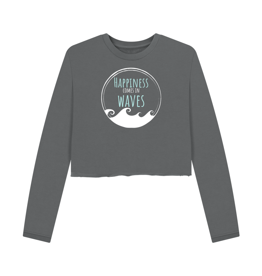 Slate Grey Printed Boxy Jumpers