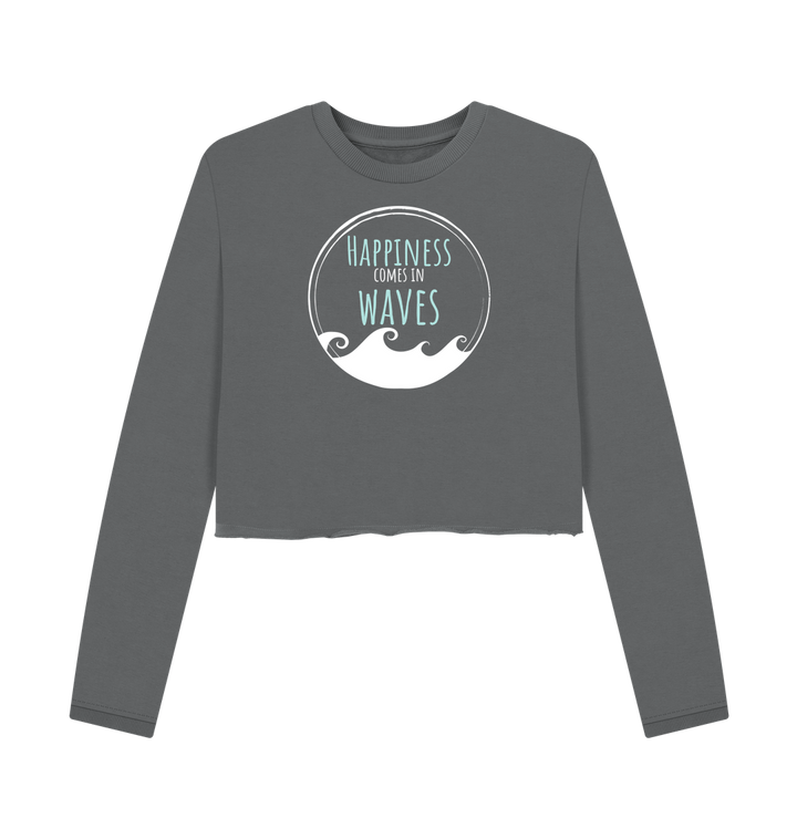 Slate Grey Printed Boxy Jumpers