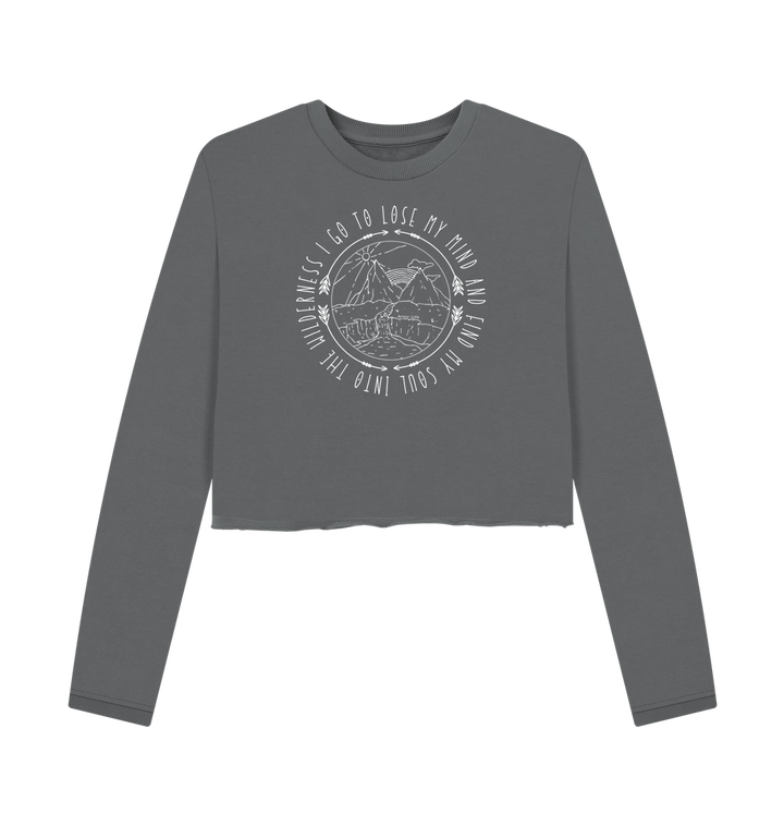 Slate Grey Printed Boxy Jumpers
