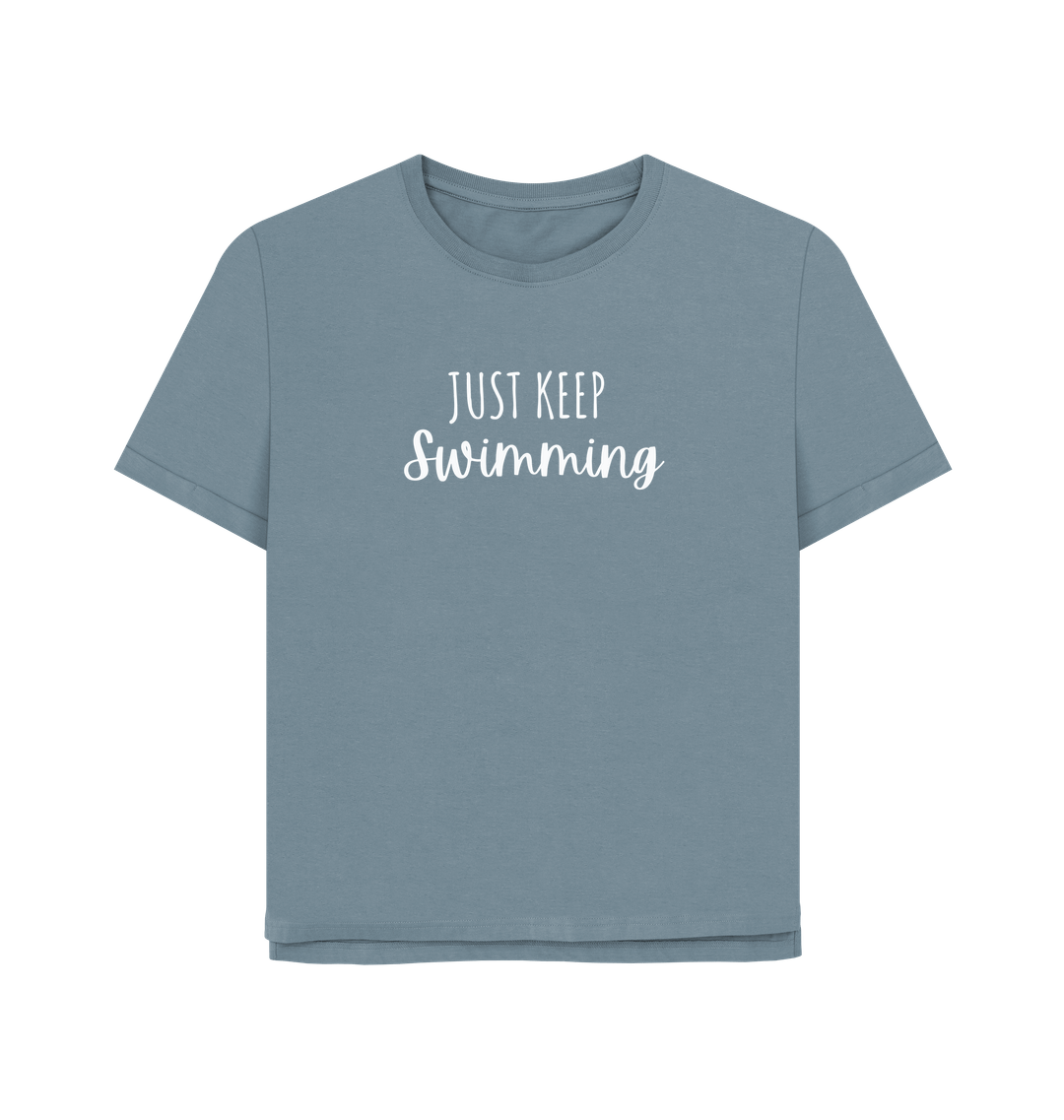 Stone Blue Printed T-shirt