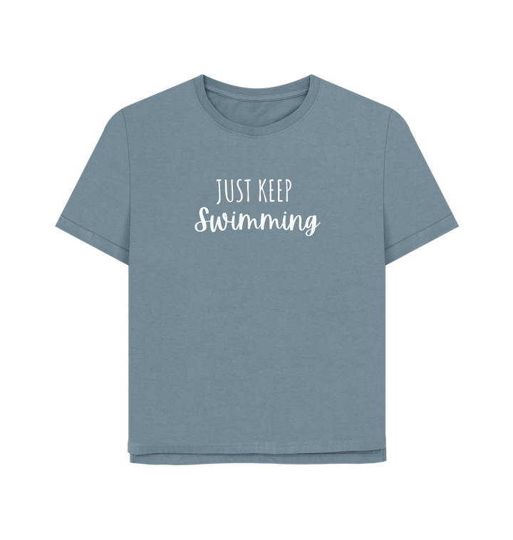 Stone Blue Printed T-shirt