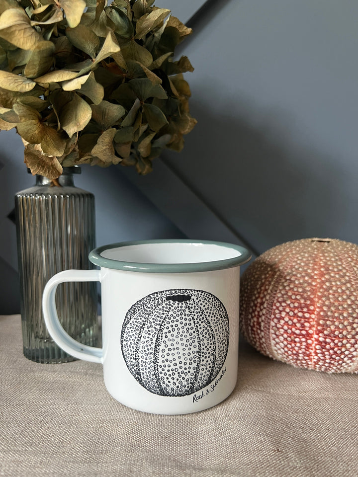 Sea urchin enamel mug