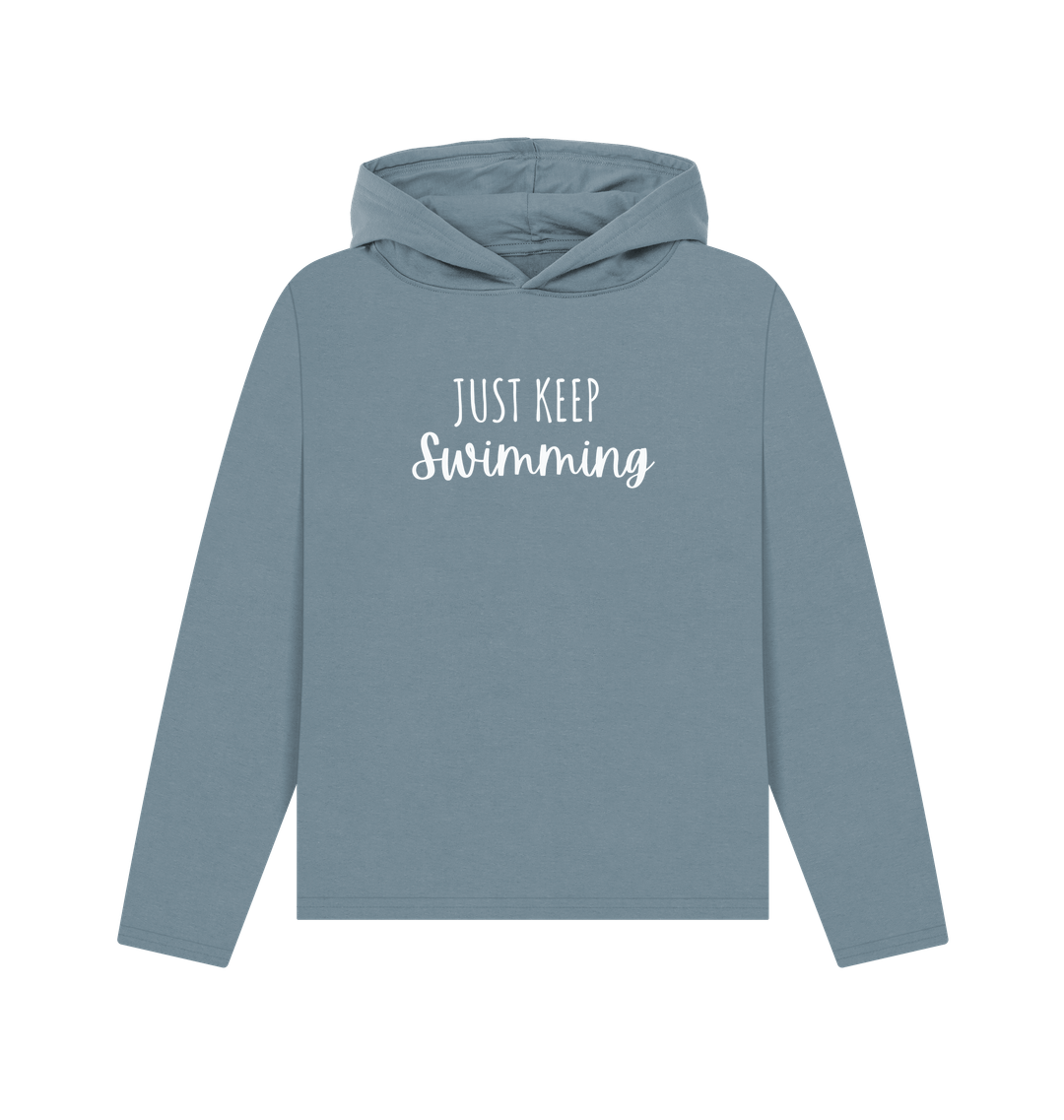 Stone Blue Printed Hoody