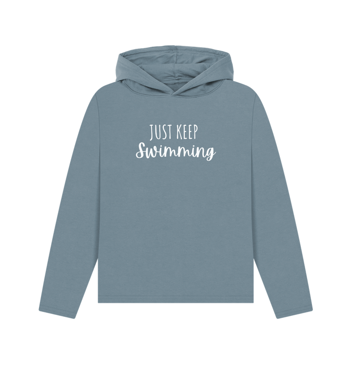 Stone Blue Printed Hoody