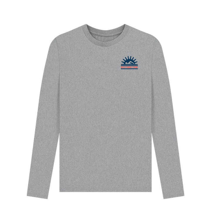 Athletic Grey Printed Long Sleeve T Shirt Front