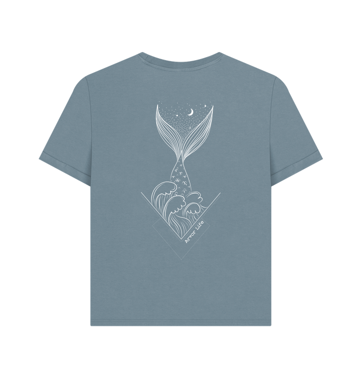 Stone Blue Printed T-shirt