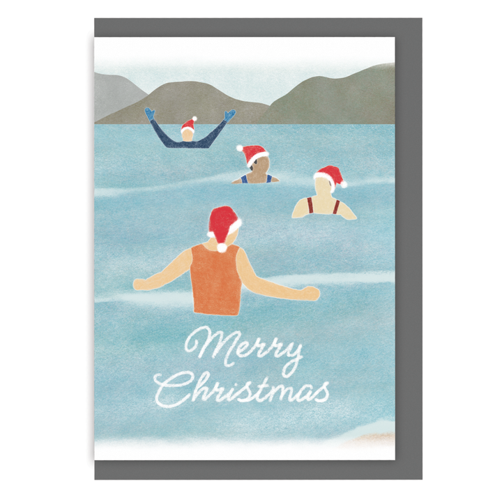 Wild Swimming Christmas Card - Merry Christmas
