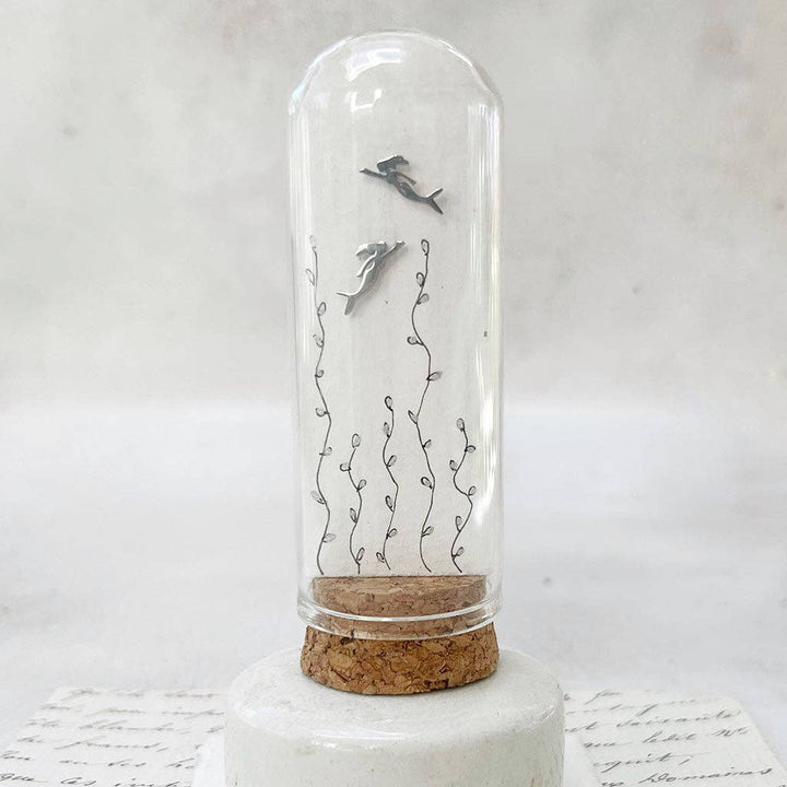 Mermaid Stud Earrings in a Bottle