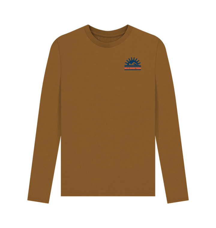 Brown Printed Long Sleeve T Shirt Front