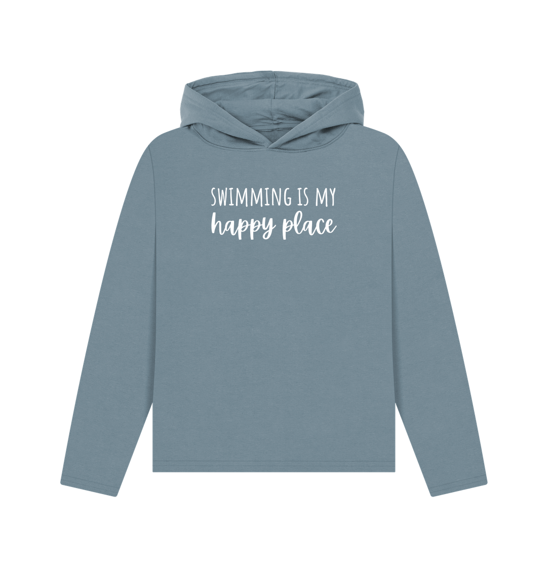 Stone Blue Printed Hoody