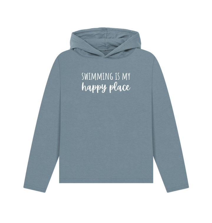 Stone Blue Printed Hoody
