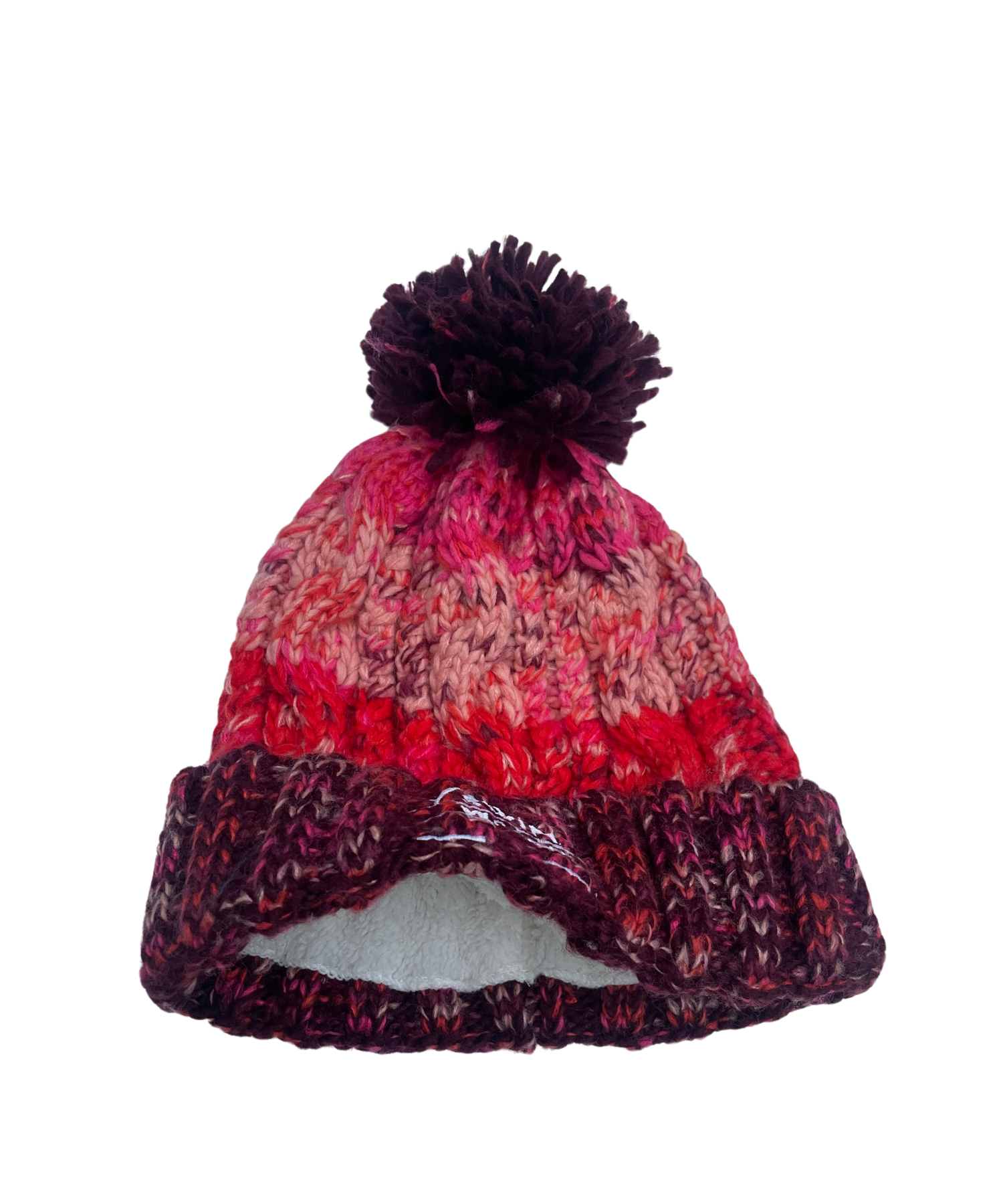 Swim Wild & Free Branded Bobble Hat Cherry Sherbert