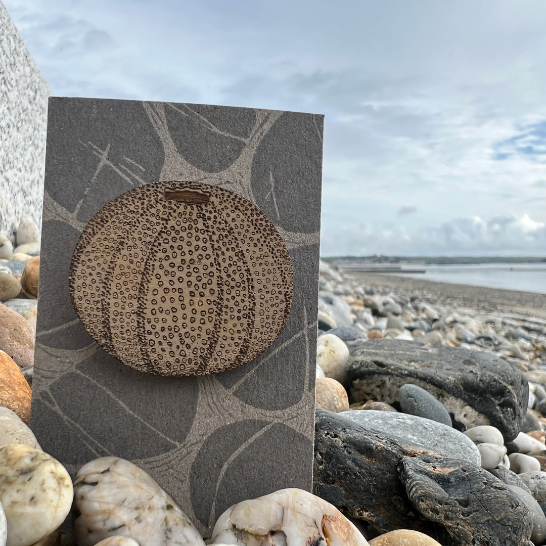 Sea urchin brooch and mug gift set