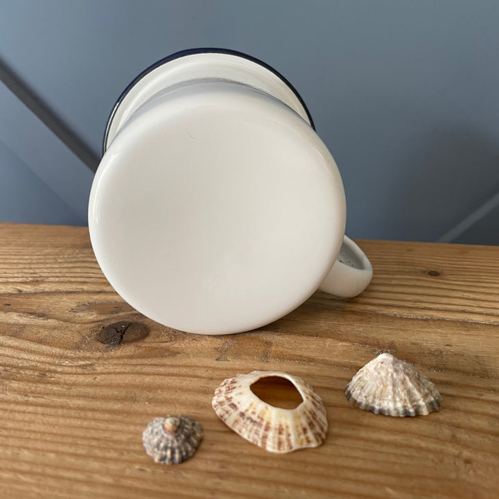 Wild swimmer male enamel mug