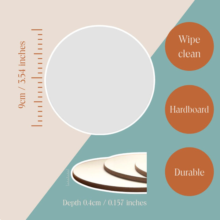 Saltwater Soul Round Coaster – Ocean Wild Swimmer Silhouette Design | Coastal &amp; Sea Lover Décor