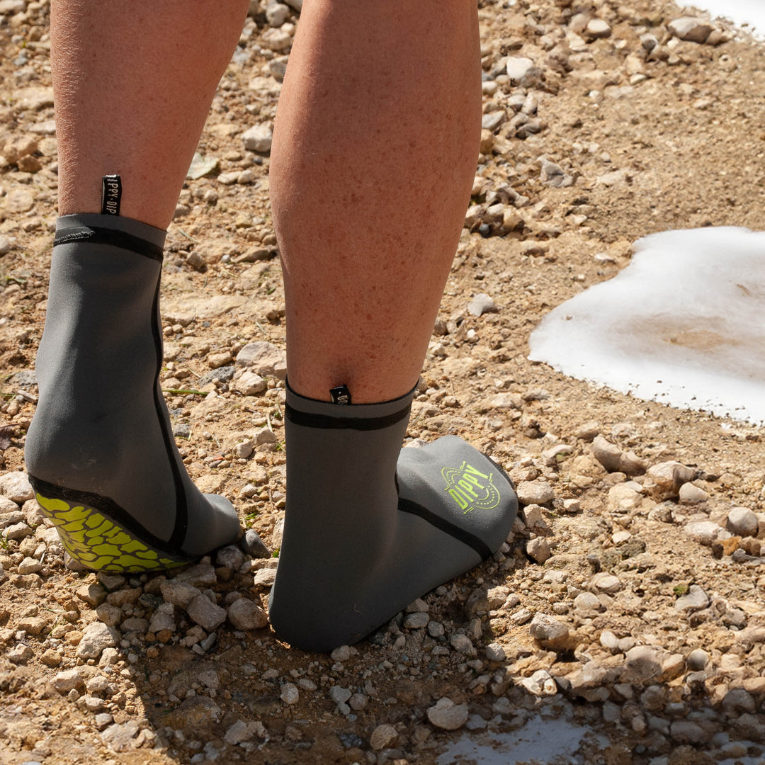 Neoprene 3MM Swim Socks - Grey/Green
