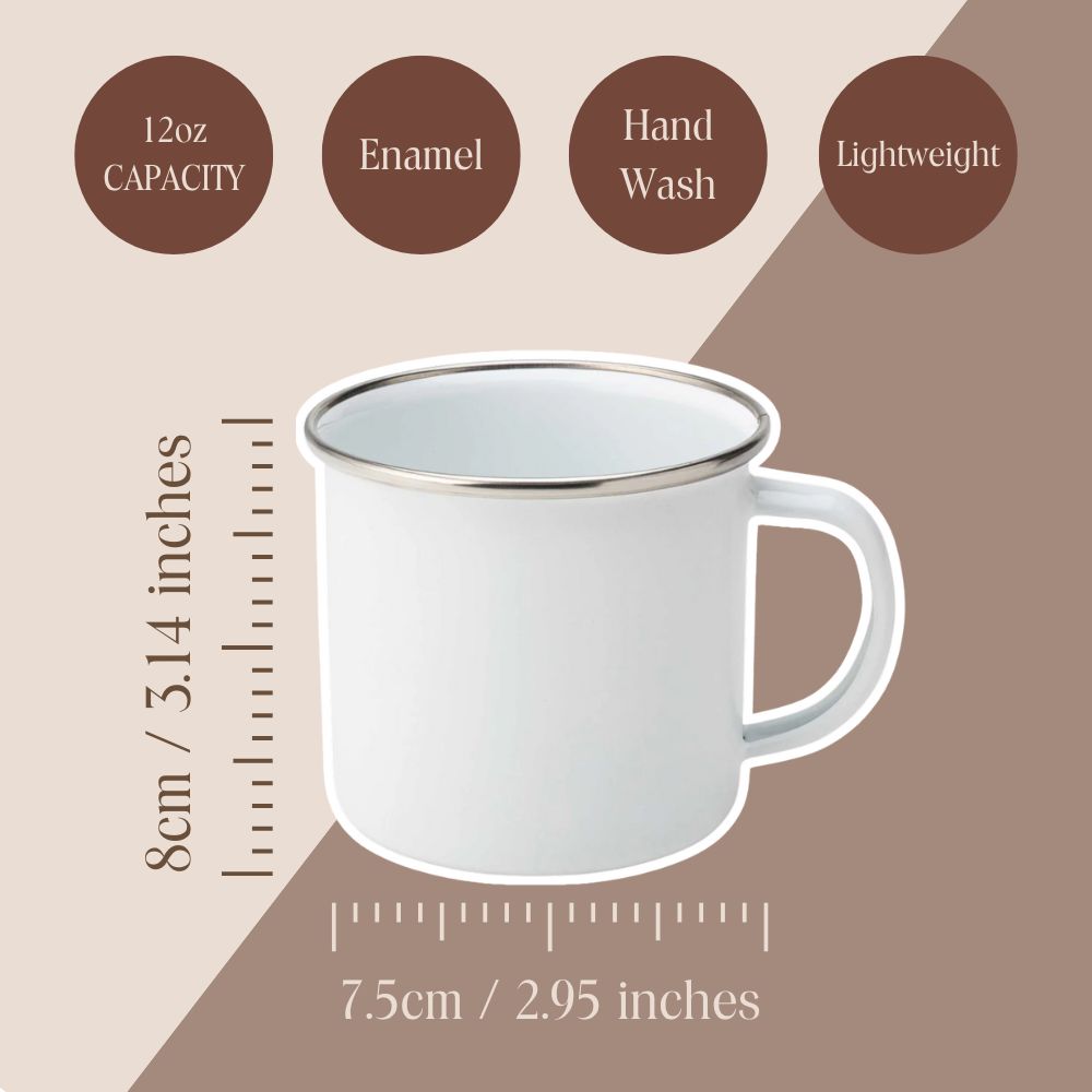 Cold Water Fierce Heart Enamel Mug – 12oz Wild Swimming Mug for Women -Blonde Hair